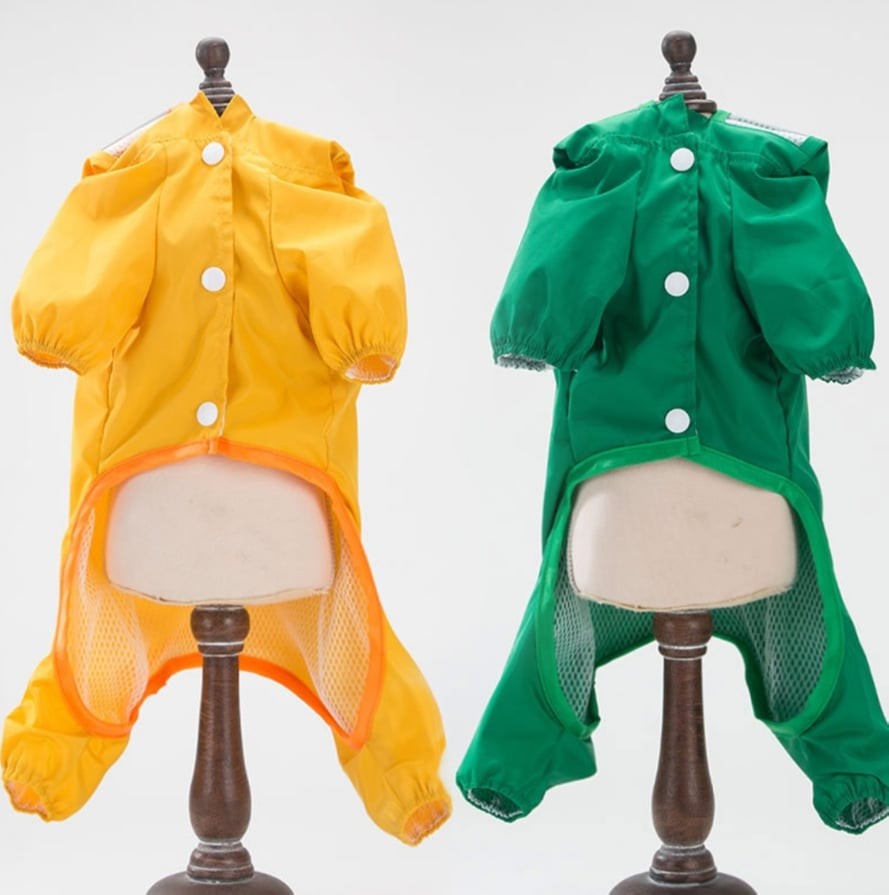 《現貨》黃色小熊寵物造型雨衣(L號)
