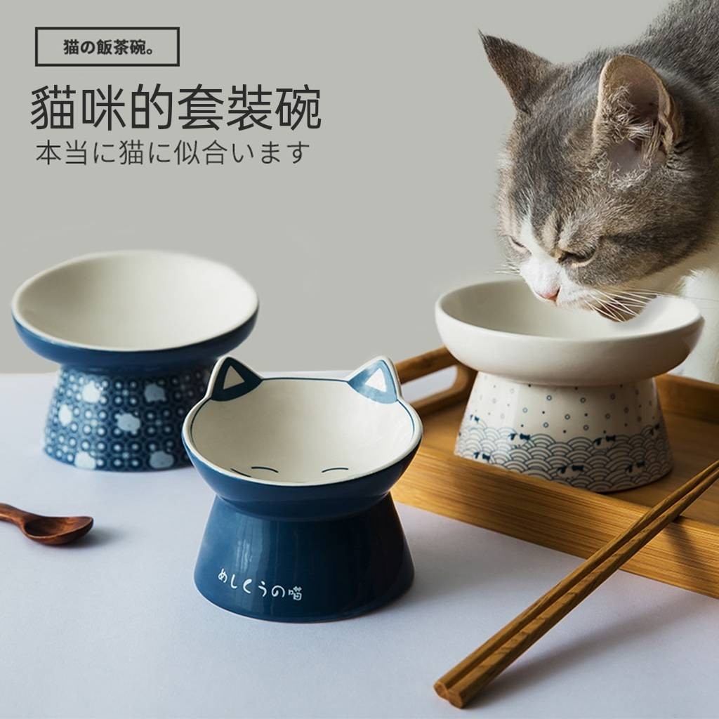 日系和風貓咪陶瓷碗 小貓用品 寵物用品