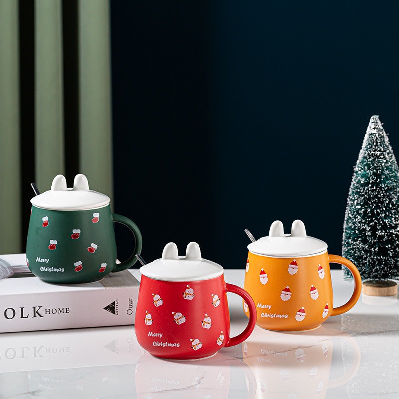 《現貨》聖誕節小兔陶瓷馬克杯