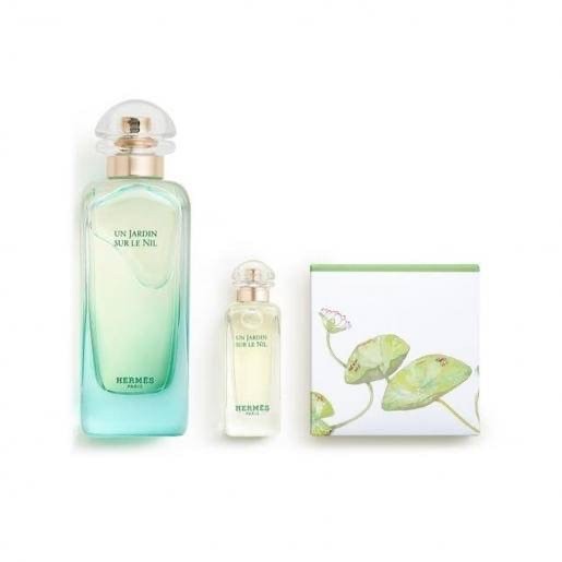 HERMES 愛馬仕 尼羅河花園淡香水禮盒(淡香水100ml+7.5ml+沐浴皂50g)