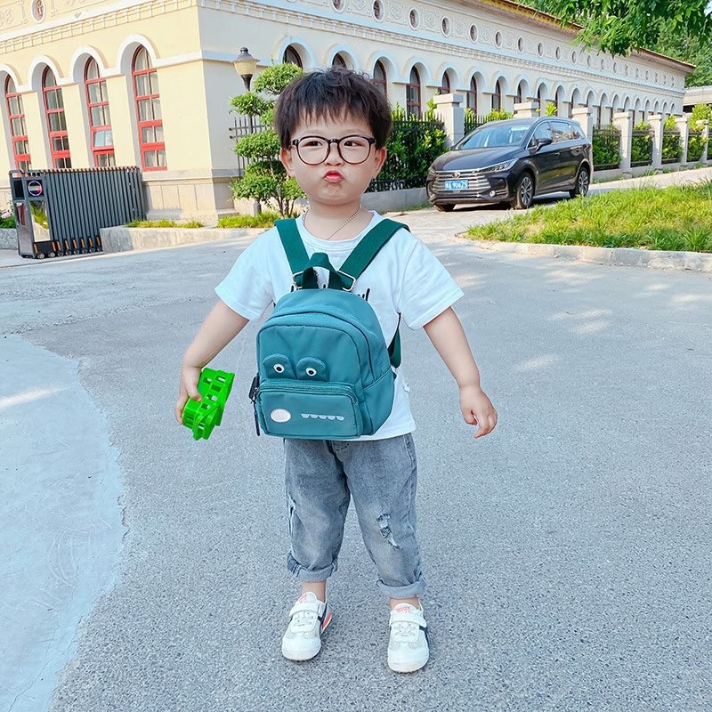 韓版 兒童 可愛恐龍刺繡雙肩後背包