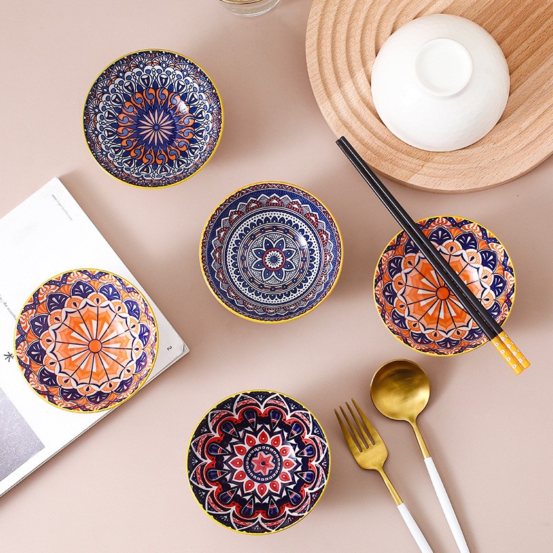 波希米亞 陶瓷碗筷 餐具禮盒