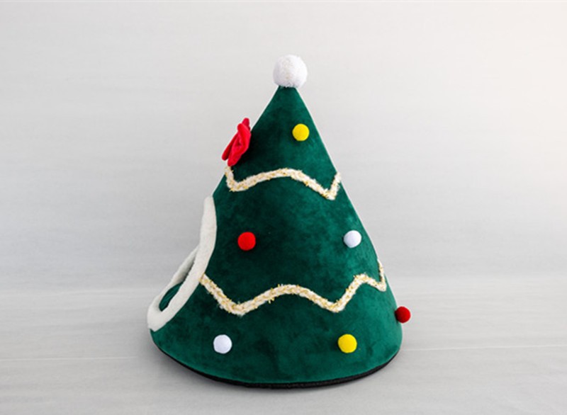 《現貨》秋冬聖誕造型立體海綿貓窩狗窩(綠色L號)