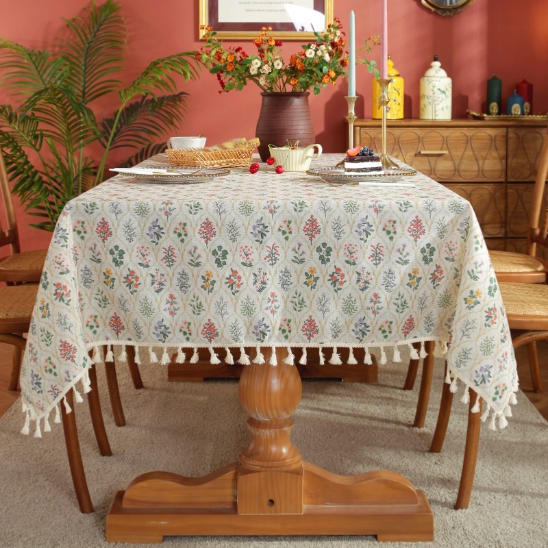 南法鄉村風長方形派對桌布