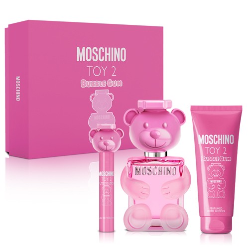 MOSCHINO 莫斯奇諾 泡泡熊女性淡香水禮盒(淡香水100ML+隨身瓶10ML+香體乳100ML)