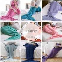 《BABY款》美人魚針織造型毯