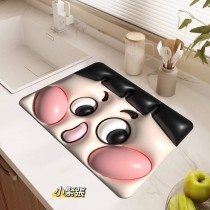3D搞怪表情廚房瀝水墊