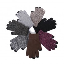 可觸屛針織保暖冬季手套