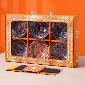 波希米亞 陶瓷碗筷 餐具禮盒