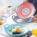 波西米亞風雙耳圓盤 陶瓷餐盤 手繪餐盤 耳餐盤 釉下彩 魚盤 蒸魚盤